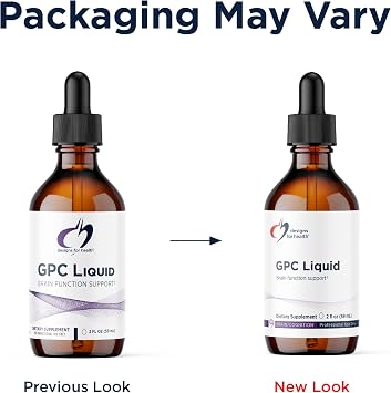 Designs for Health GPC Liquid Drops - 600mg Alpha Glycerophosphocholine Supplement, Non-GMO GPC Choline from Highly Refined Soy Lecithin - Supports Healthy Brain Function (30 Servings / 2oz)