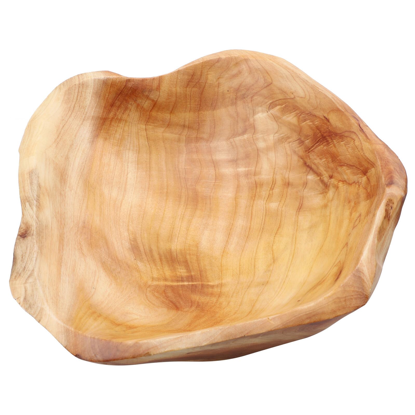 Ciotola in Legno Massello Intagliata Mano per Frutta Vassoio Decorativo Irregolare per Cucina e Soggiorno Porta Frutta Creativo per Uso Domestico e Banchetti
