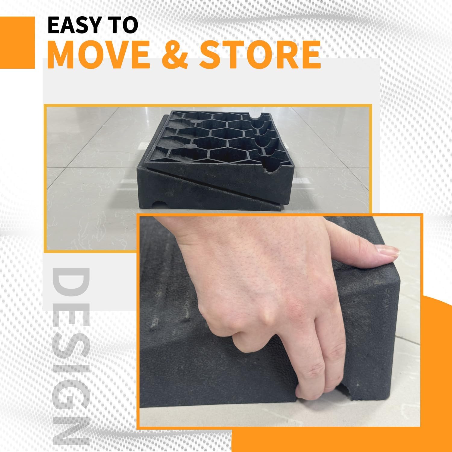 4 inch Rise 2pack Rubber Ramps for Wheelchair Threshold Driveway Doorway Curb Sheds, for Car Motorcycle Bike Lawn Mowers, 7000lbs Heavy Duty Powersports Loading Ramp