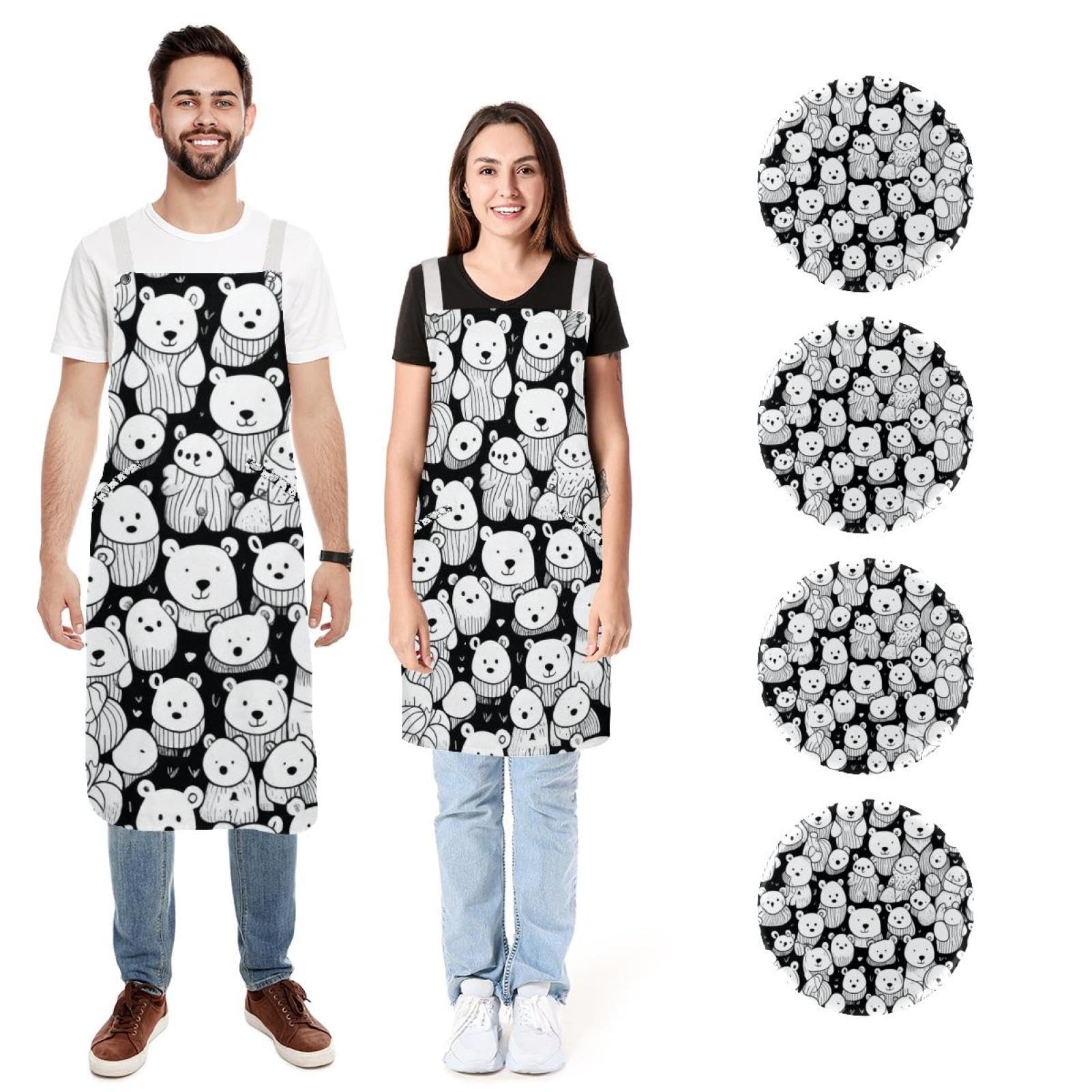 Tabliers de cuisine ours blanc finies les taches sur les vêtements - 7