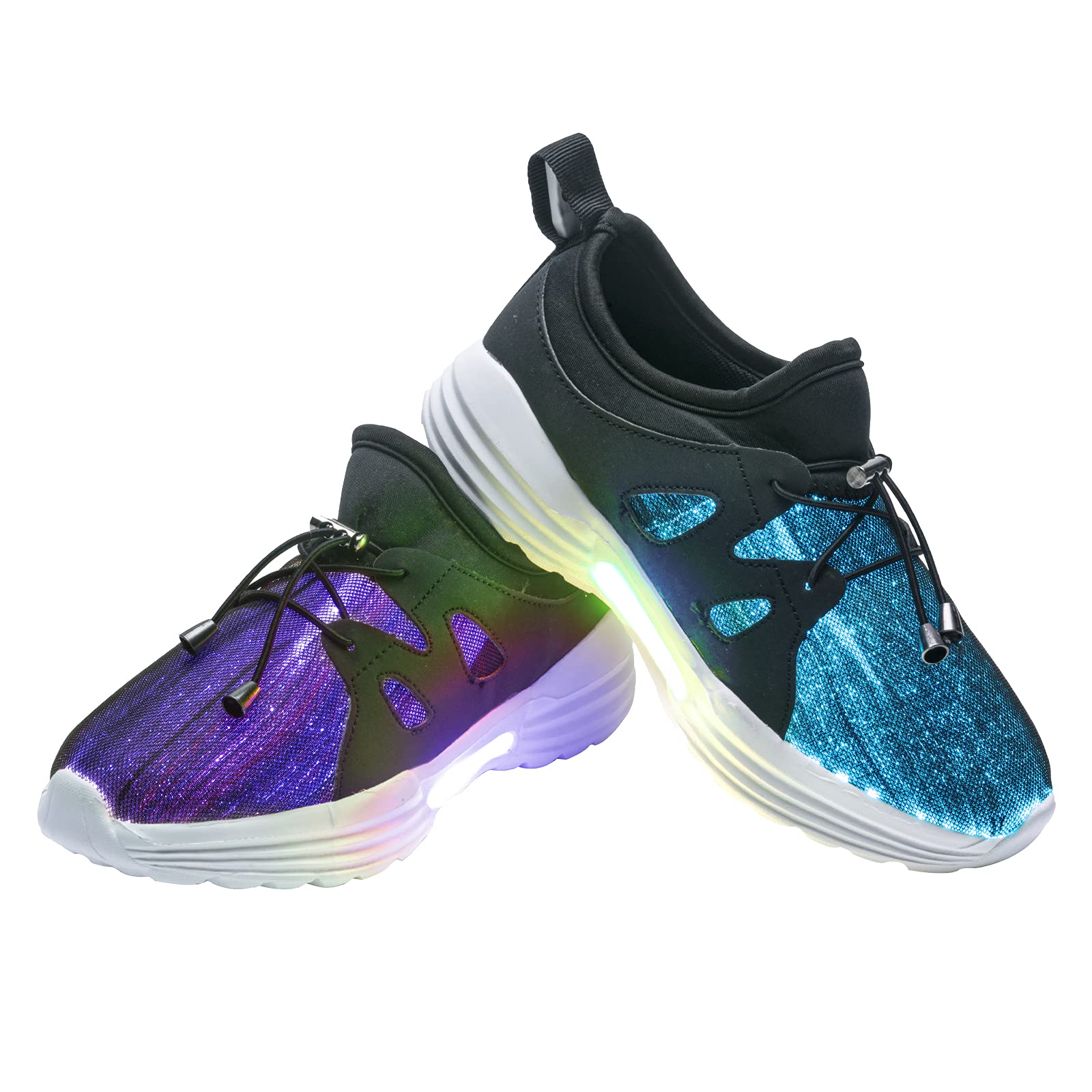 PYYIQIFiber Optic Led Shoes for Kids Light Up Sports Sneakers for Boys Girls Flashing Dancing Shoes for Festivals, Christmas, Halloween, New Year Party with USB Charging