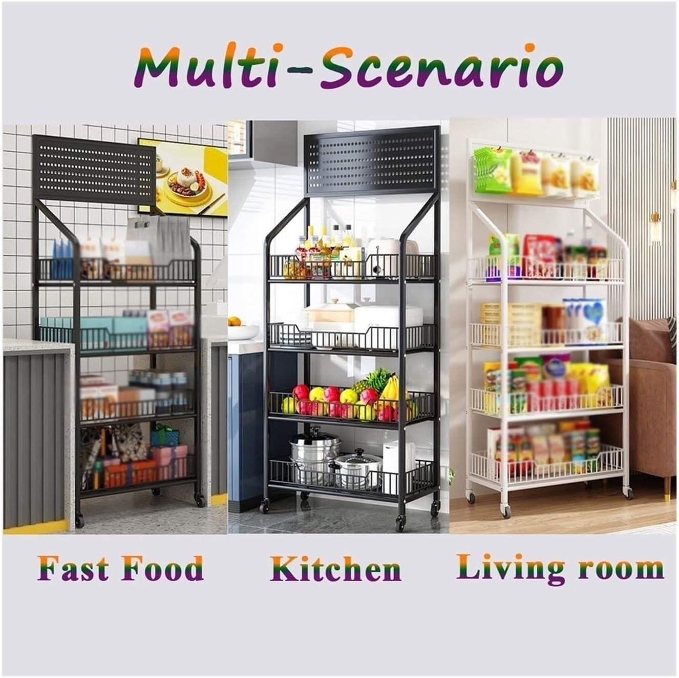 Grande carrello organizer per snack da pavimento per negozi di alimentari espositore per sacchetti di patatine fritte, bevande e pane