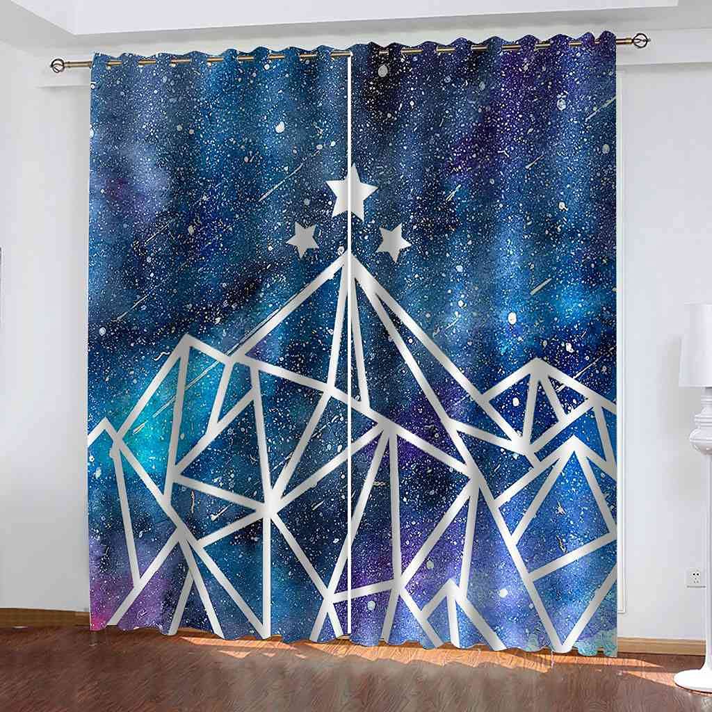 Rideaux occultants enfant thermique phonique grand format rideau œillets salon bleu