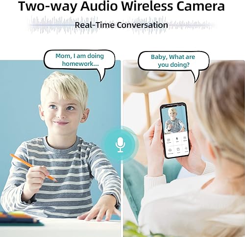 Miniatura 4 de Cámara de seguridad inalámbrica WiFi 2K HD Pan/Tilt para interiores, cámara inteligente para perros de 2.4 GHz con almacenamiento en la nube y