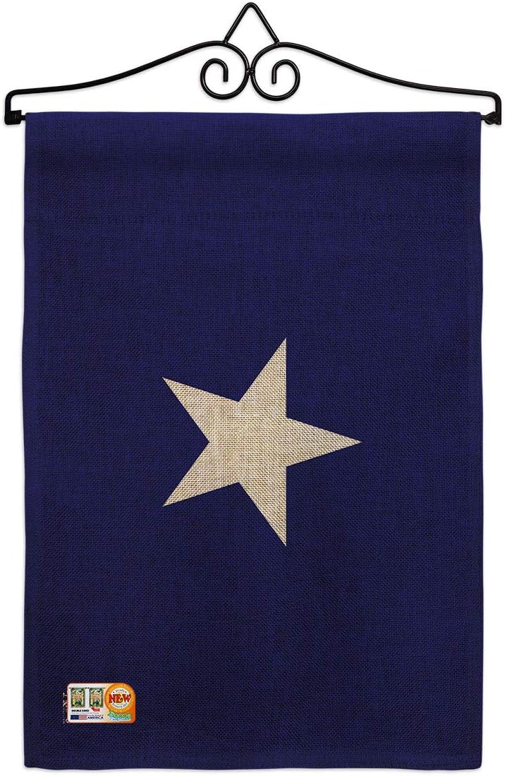 Bonnie Blue Garden Flag Set with Stand Americana US Historic July Memorial Veteran Independence United State American Small Decorative Gift Yard House Banner Made In USA 13 X 18.5