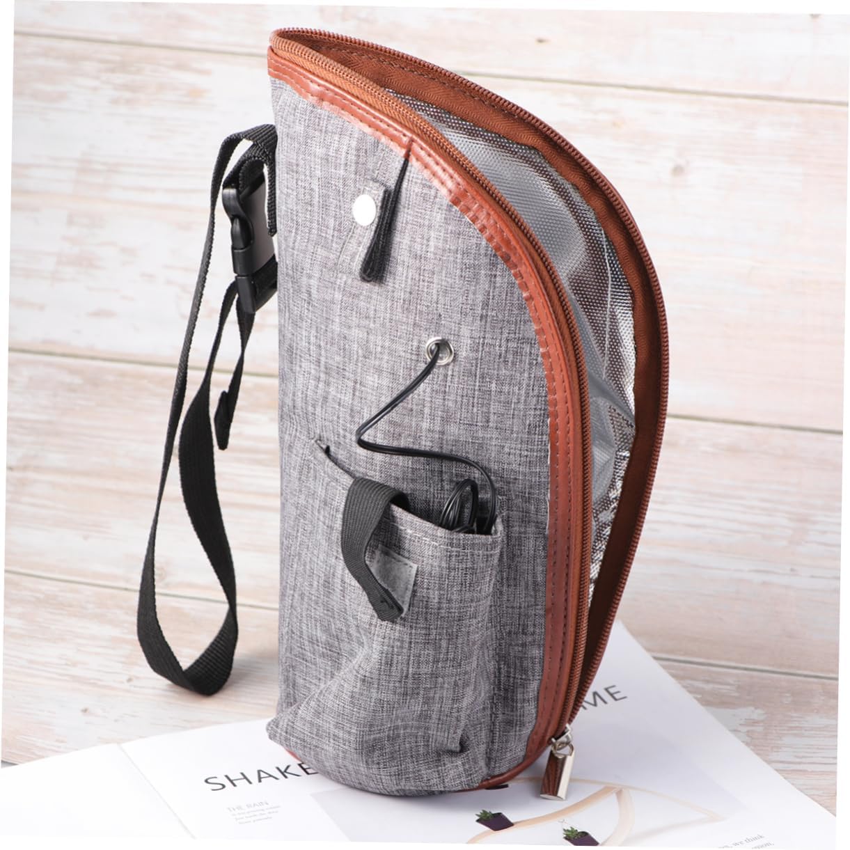 Kisangel Travel Bottle Warmer Portable Breastmilk Warmer Auto Overheating Protection Quick Carbon Fiber Heating Easy to Use Grey