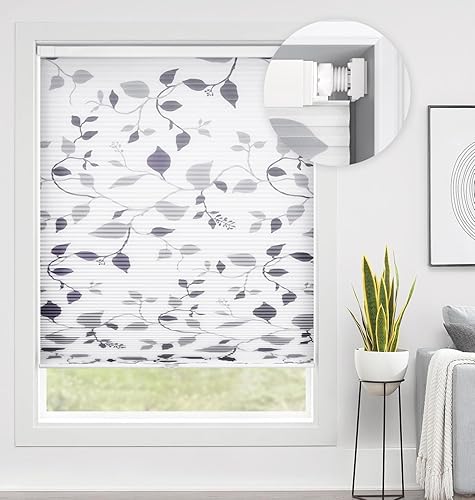 Persianas celulares sin cordón, sin herramientas, sin taladro, con diseño de panal de abeja, persianas plisadas para ventana, de 22 pulgadas de