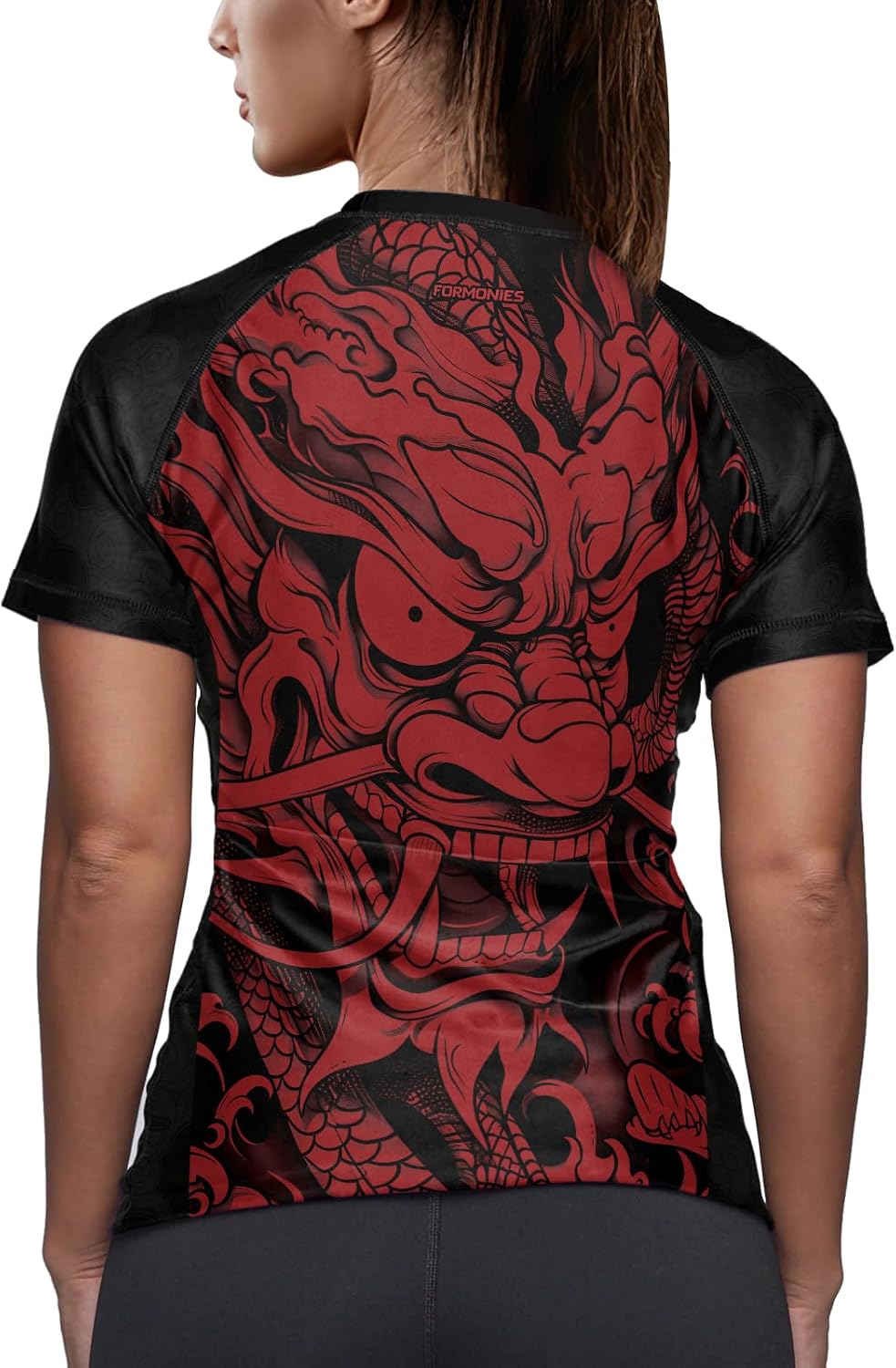 FORMONIES Samurai Rash Guard for Women – Short Sleeve Base Layer for No-Gi BJJ Jiu Jitsu MMA Grappling