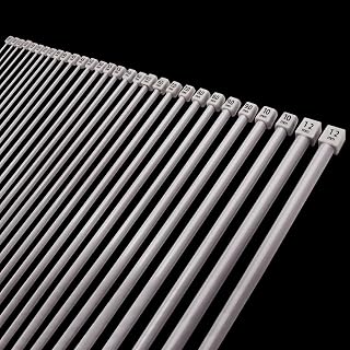 30pcs Knitting Needles Set, 2.0mm-12.0mm 15 Pairs Straight Single Pointed Aluminum Needles 14 Inches for Handmade DIY Knitting Supplies