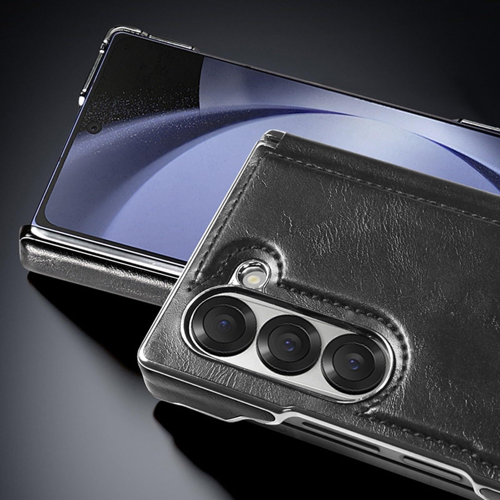 Etui do Samsung Galaxy Z Fold 7, skórzane etui do ładowania bezprzewodowego
