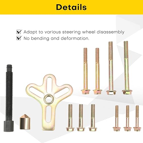 Miniatura 4 de Kit de extracción de volante equilibrador armónico Acymner  13 piezas de extractor de volante, extractor de polea del cigüeñal, extracción de polea