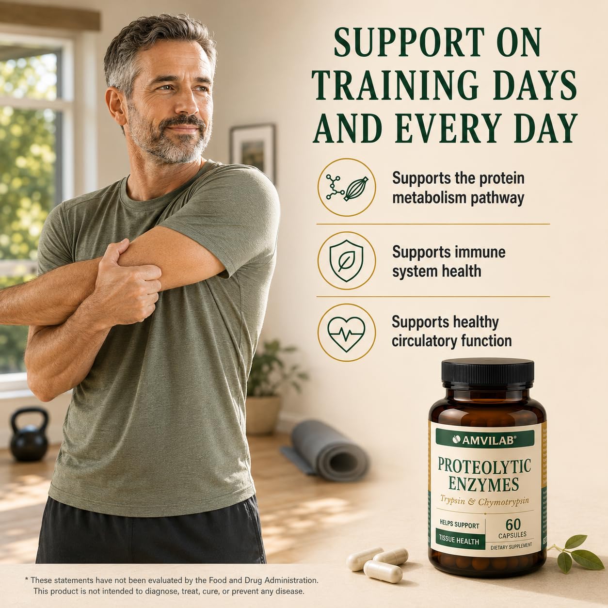 Proteolytic Enzymes, Trypsin & Chymotrypsin- 60 Capsules, Digestive Enzymes — Amazon image 4
