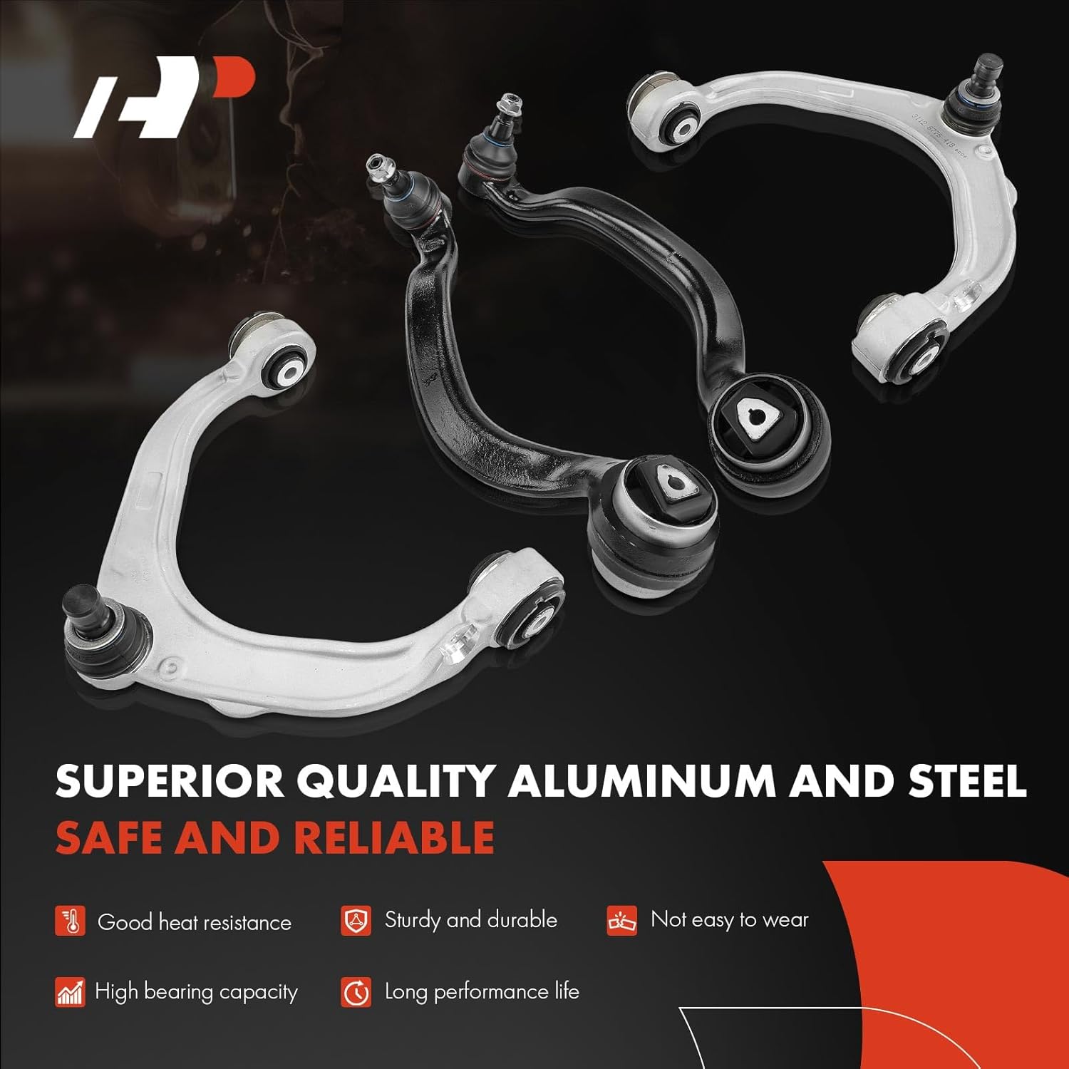 A-Premium Set of 8, Front Lower Forward Rearward & Upper Control Arm, Sway Bar Link, Compatible with BMW X5 2007-2013, X6 2008-2014