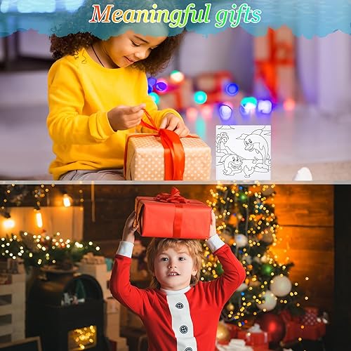 Miniatura 4 de Meanpla - 12 lienzos predibujados de contorno para el regreso a clases, de 4 x 4 pulgadas, tableros de pintura estirados predibujados para pintar,