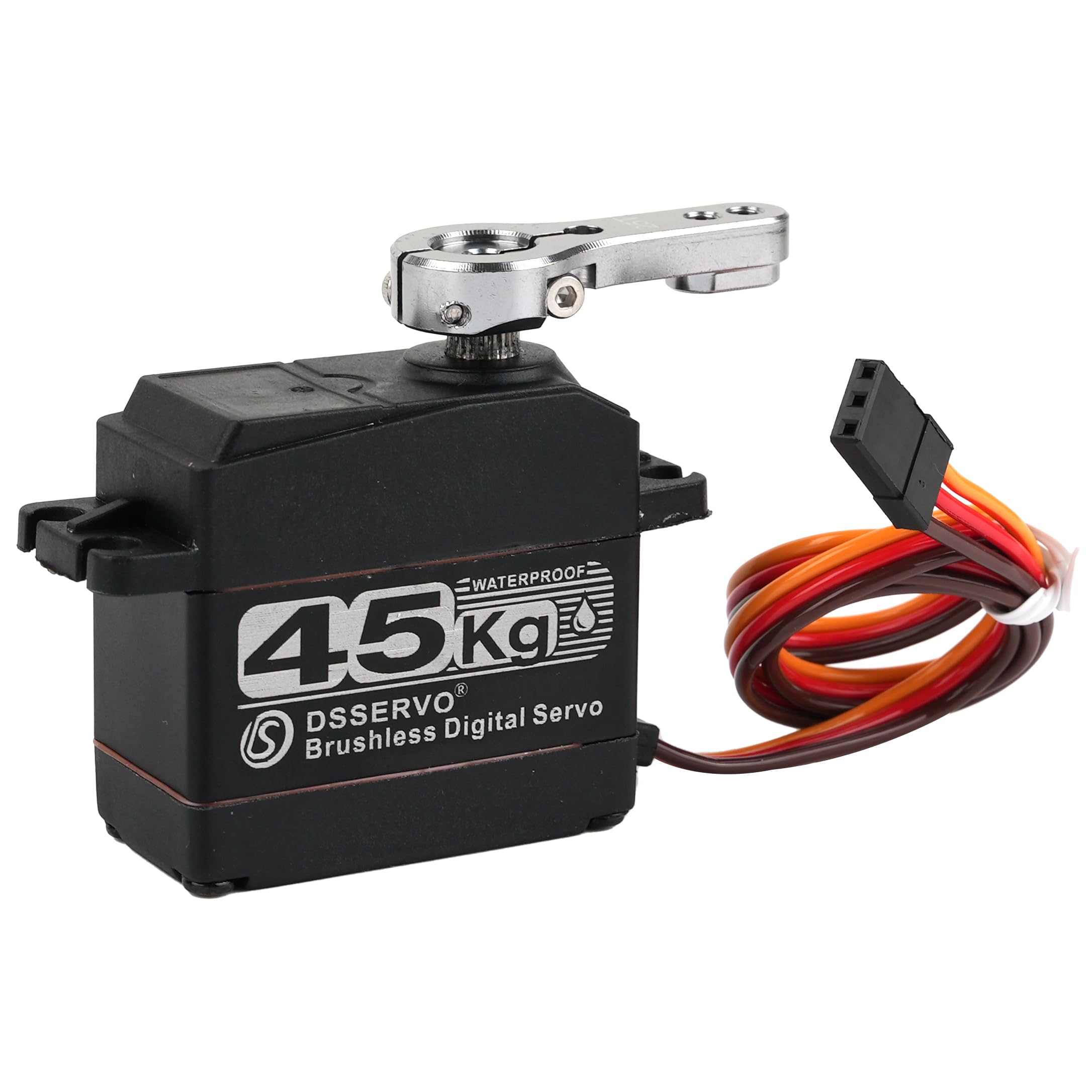 Servo senza spazzole ad alta velocità, motori a doppio cuscinetto, ingranaggio in acciaio inossidabile in metallo ad alta coppia, impermeabile IP67, servo digitale per robot RC scala 1/8 1/10