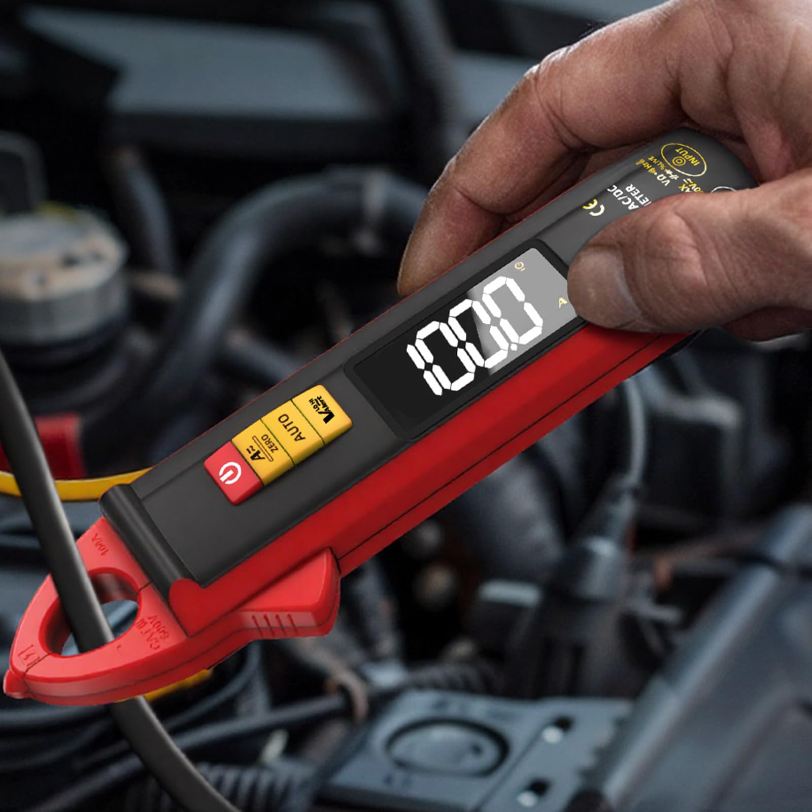 Cyfrowy miernik cęgowy 100 A prąd 450 V napięcia TrueRMS szczypce amperomierz automatyczny zakres 6000 zliczeń multimetr tester napięcia prądu tester