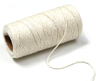 Penta Angel 100 Yards White DIY Craft Decoration Kitchen Natural Cotton Cooking Twine Food Packaging String for Trussing and Tying Poultry Meat Making Sausage