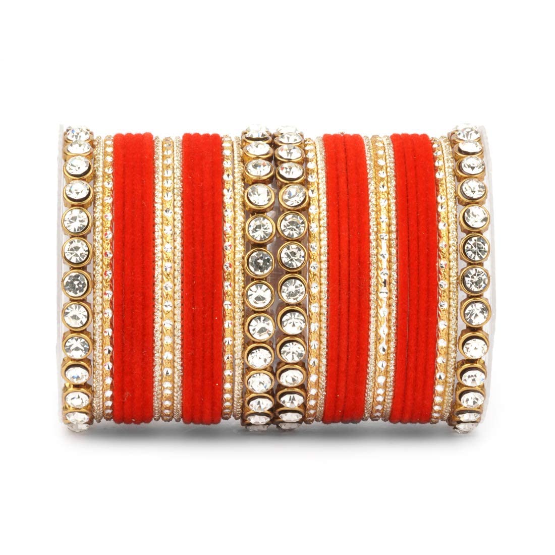 T4 Jewels Stylish Fashion Jewellery Stones & Beads Beautiful Glossy Finished Bangles Set For Women & Girls_Red_2.2 (B0BW7NH962) Amazon Price History, Amazon Price Tracker