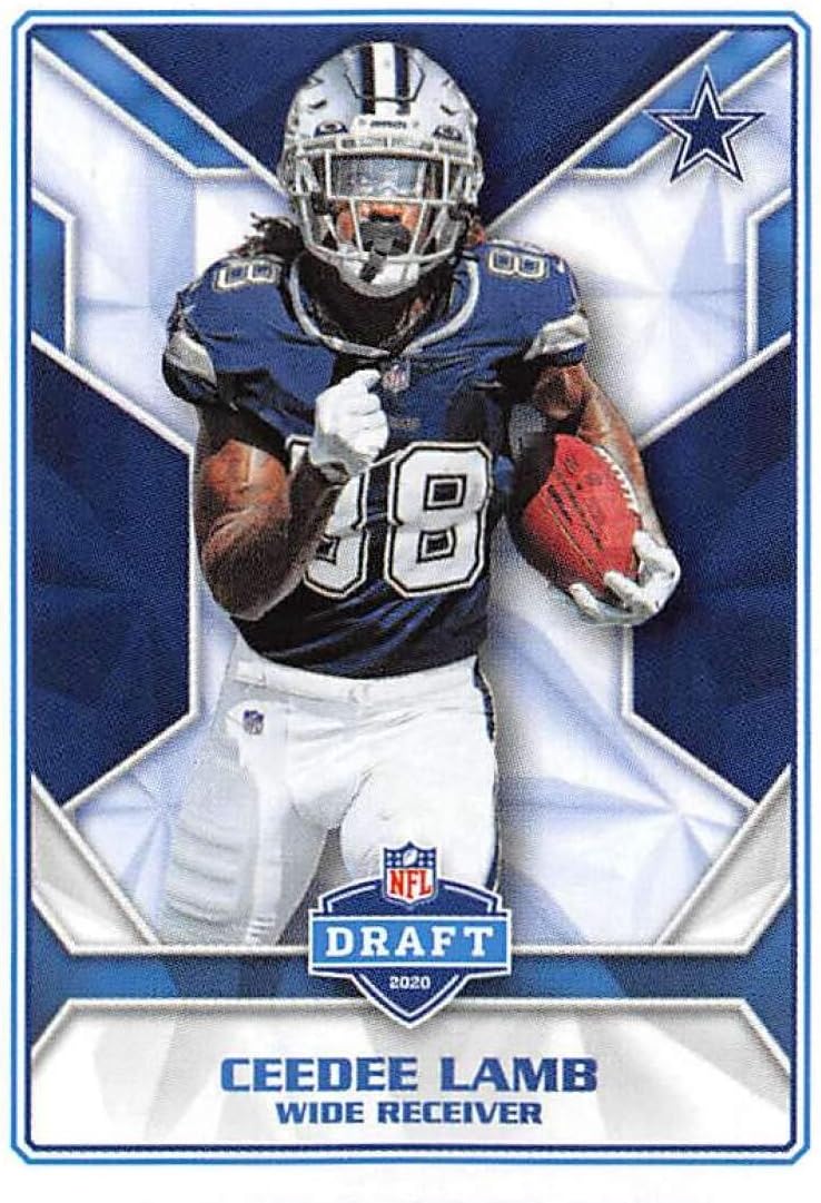2020 Panini NFL Stickers Football #555 CeeDee Lamb RC Rookie Sticker Dallas Cowboys Official 1.5 X 2.5 Inch Album Sticker Thumbnail