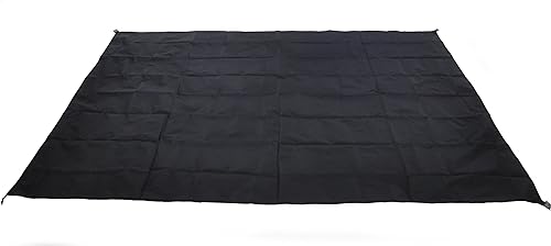 Lona impermeable de camping para pícnics, huella de tienda de campaña y sombrilla (negro-82.7 x 59.1 in)