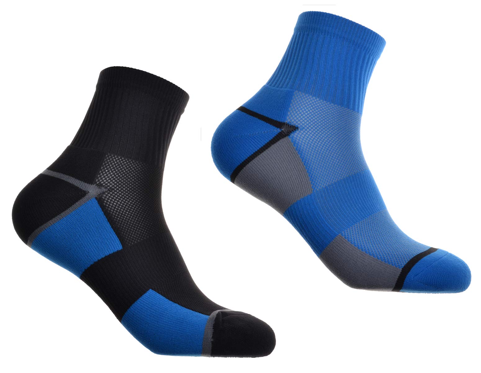 2 pairs of Mens cycling socks - Ankle & Arch Support, Padded, Lightweight