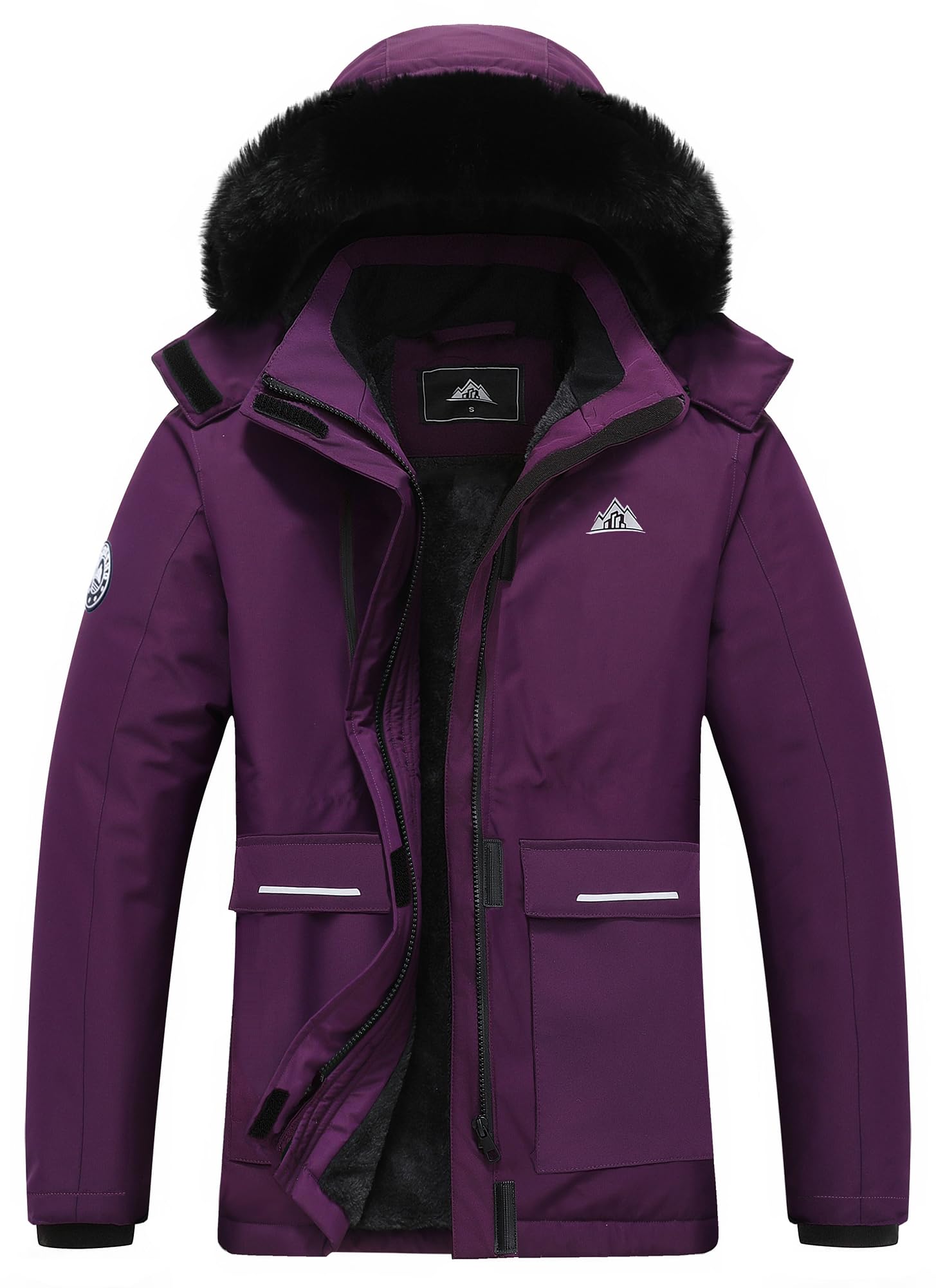 MOERDENG Women's Waterproof Winter Snow Coat Windproof Ski Jacket Hooded Snowboarding Jackets