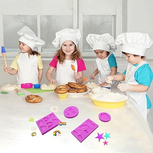 Miniatura 4 de Moldes de silicona de estrellas, moldes de fondant de nube de arcoíris, decoración de tartas, moldes de chocolate para hornear cupcakes, caramelo,