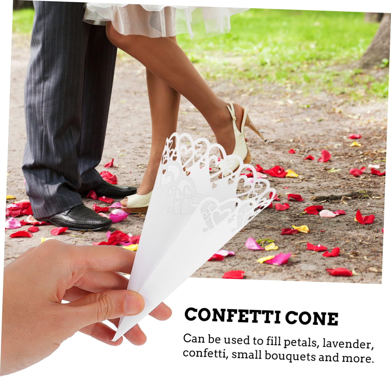 Lurrose 100stücke Hochzeit Konfetti Aus Papier Blumen Konfetti Petal Cones Für Hochzeiten Partys Und Feiern Mit Starken Doppelseitigen Klebebändern Für Kleine Sträußchen Und Mehr