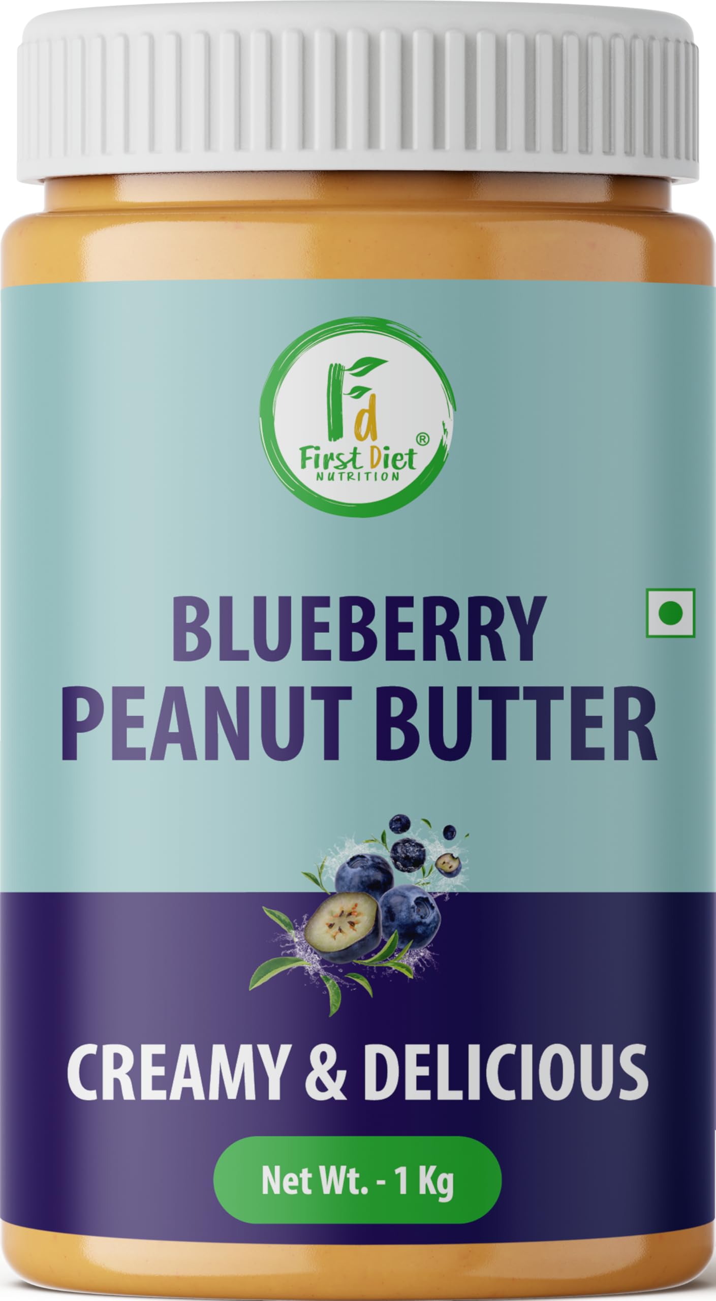 First Diet Nutrition Blueberry Peanut Butter - 1kg | Creamy & Delicious, Made with Roasted Peanuts & Blueberries (B0BTJ8VCC3) Amazon Price History, Amazon Price Tracker