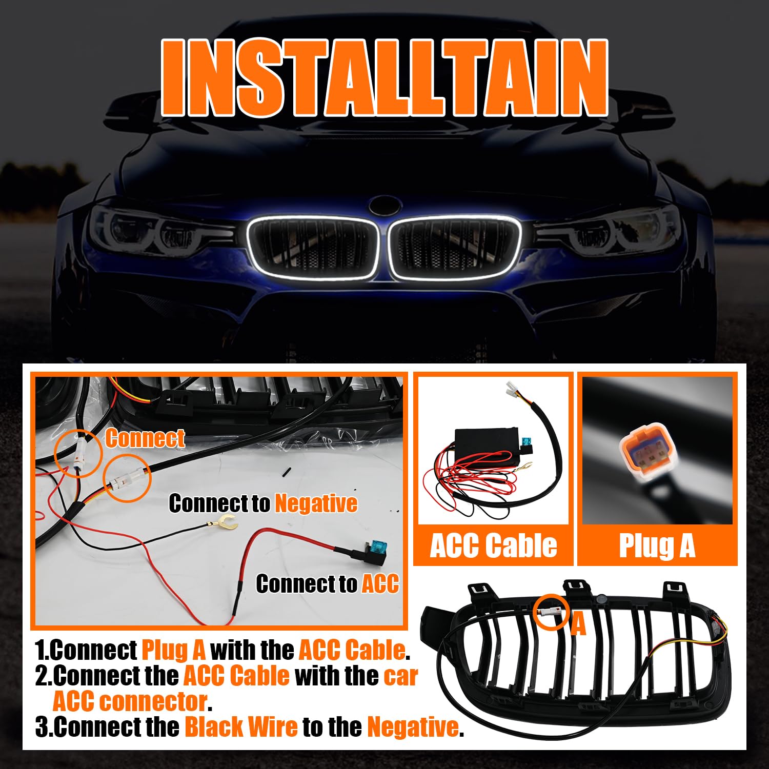 Amazon | COOLDNA F30 グリル 2012-2018 BMW F30 F31 320i 328i 328d