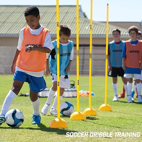 Miniatura 5 de AKA SPORTS GEAR Agility Pole Accessory-Soccer Pole & Base Accessory for Soccer Agility Training (6 Poles with Water Base)