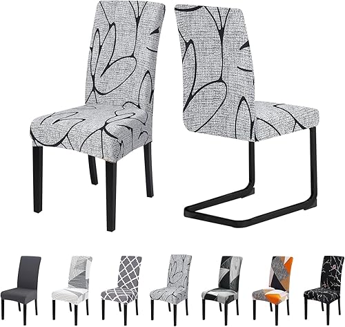 Fundas para sillas de comedor (juego de 6 fundas elásticas para sillas de comedor de elastano, fundas para sillas de cocina, extraíbles y lavables, disponible en Yaxa Peru