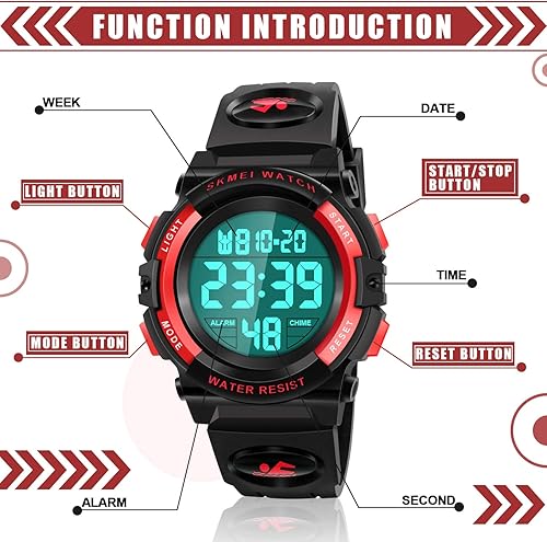 Miniatura 2 de Reloj impermeable multifuncional LED para niños - Regalos para niños