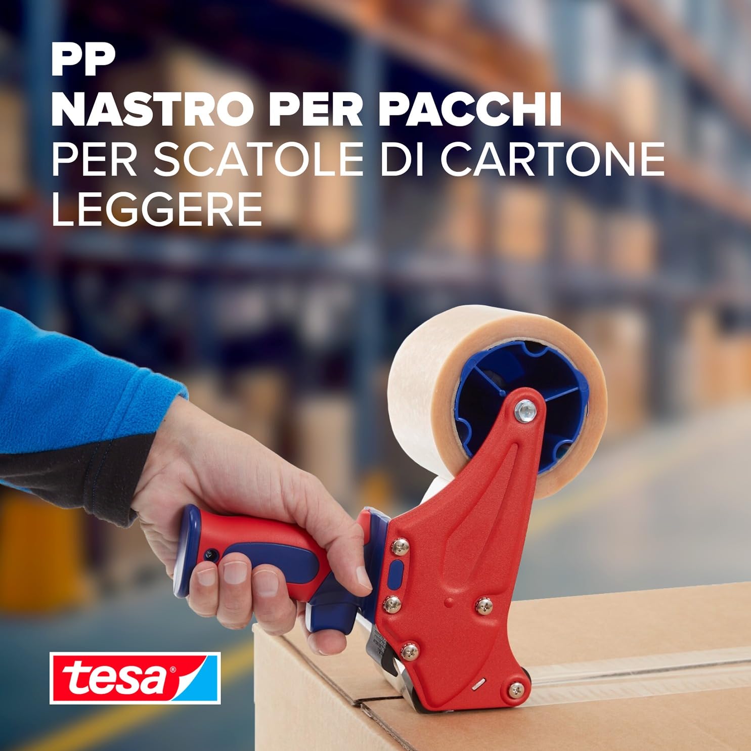 Nastro Adesivo Per Pacchi Fragili "Attenzione Vetro" BOMEI PACK - 6 Rotoli 50mm X 66m Con Dispenser Incluso