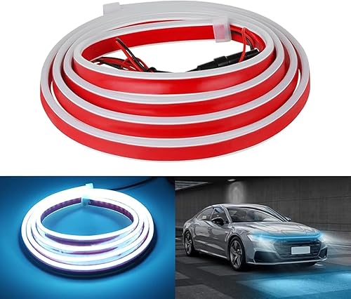 Miniatura 9 de Tira de luz LED para capó de automóvil, de 71 pulgadas, flexible, para correr durante el día, inicia la luz de escaneo para automóviles, camiones,