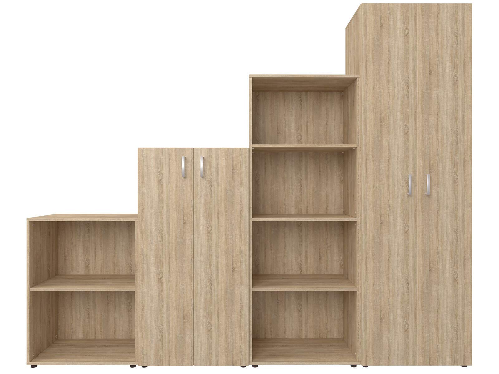 Schrank Beistellschrank Kommode Aktenschrank Büroschrank Standschrank Trio 3" Sonoma/Eiche