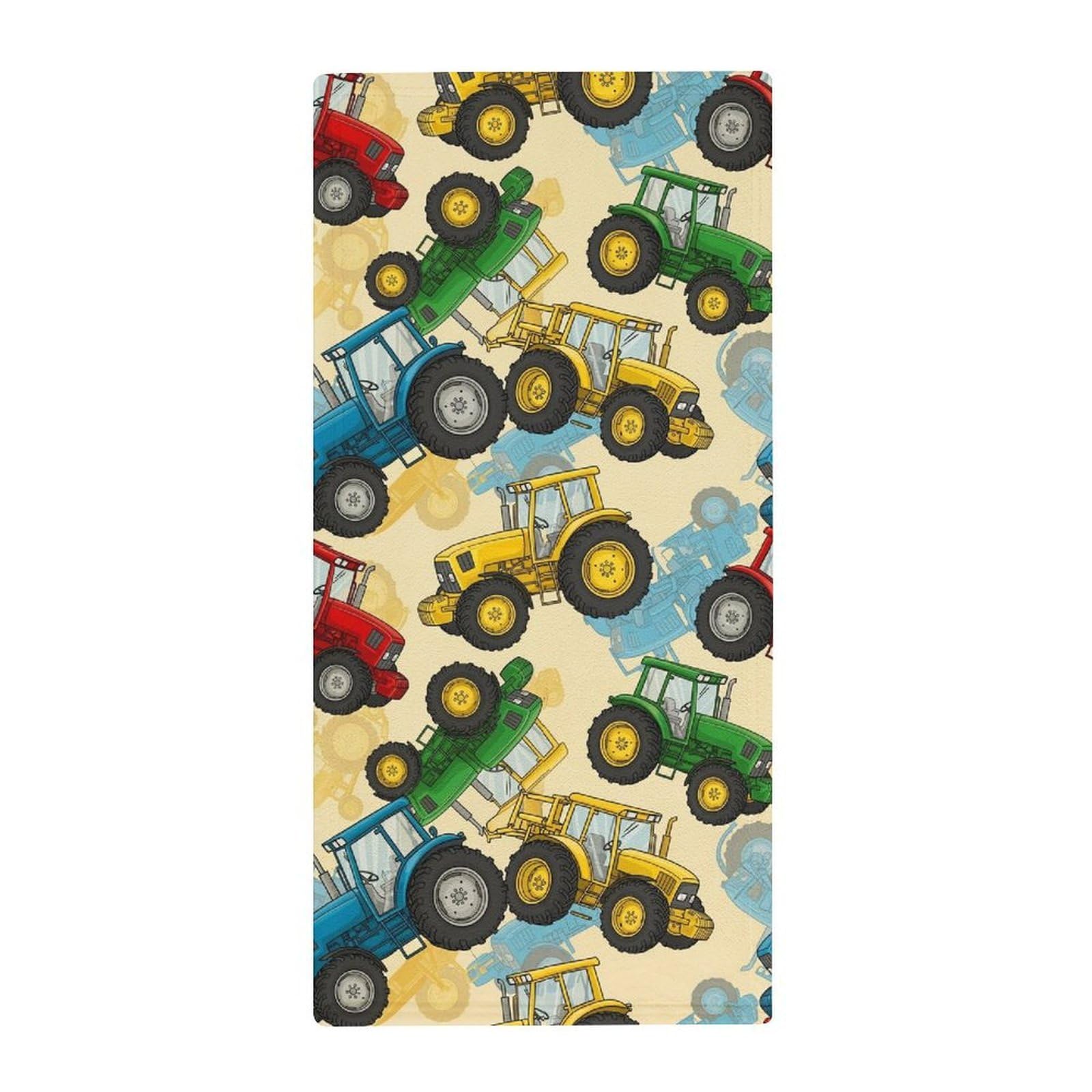 Anceky Luxury Gym Towels for Face & Body, Vintage Tractors Car Absorbent Quick-Dry Towels, Spa & Yoga Approved