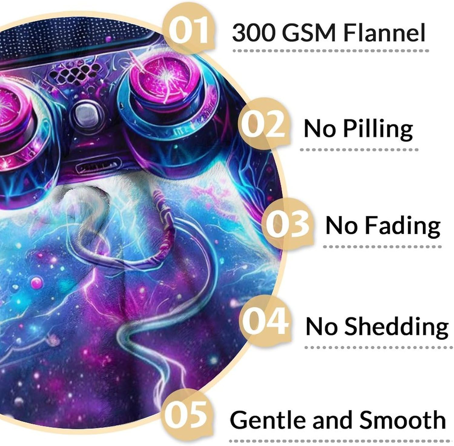Gamer Blanket for Men - 60 x 80 Inches Twin Size for Adults - Warm Comfortable Gaming Throw Accessories Gifts for Bed, Living Room