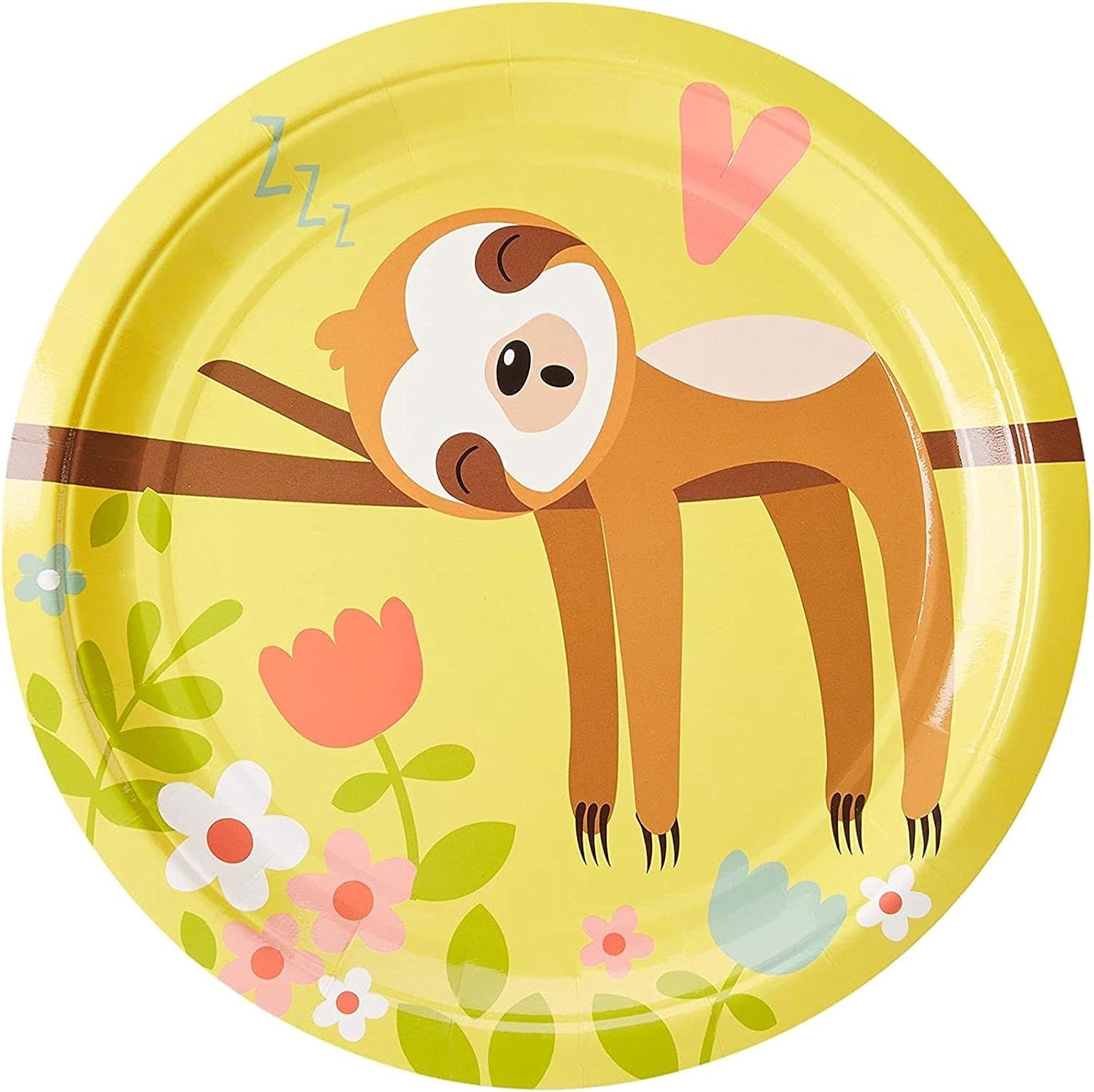 Lіmіtеd Dіѕсоunt Springtime Sloth Party Bundle, Includes Plates, Napkins, Cups, and Cutlery (24 Guests,144 Pieces)