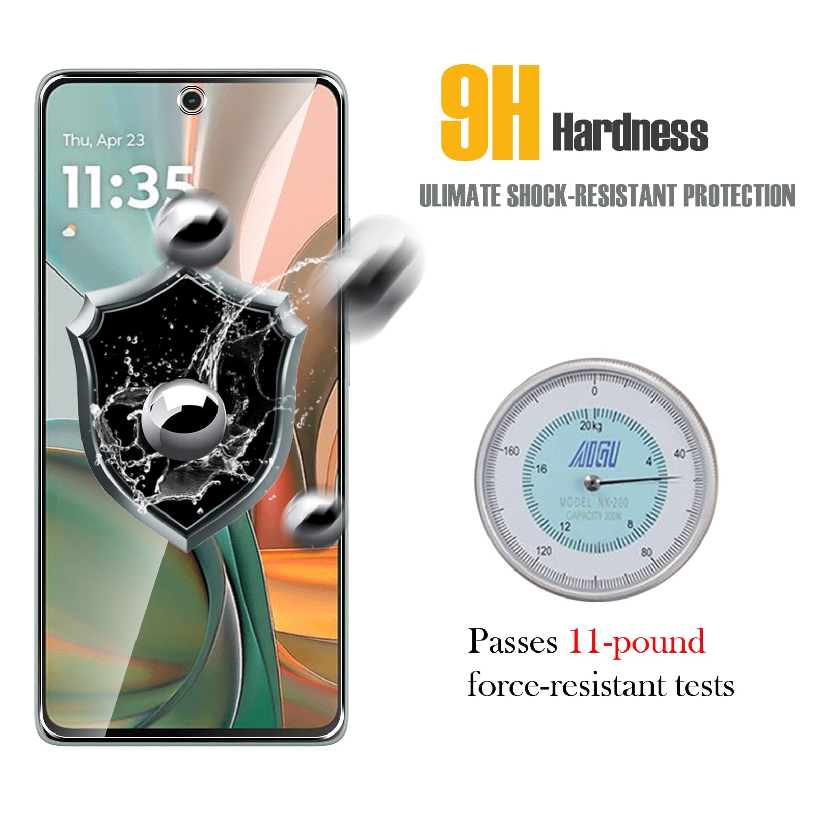 Savvies 4 Stuks Full-Screen Scherm Beschermfolie voor Motorola Moto
