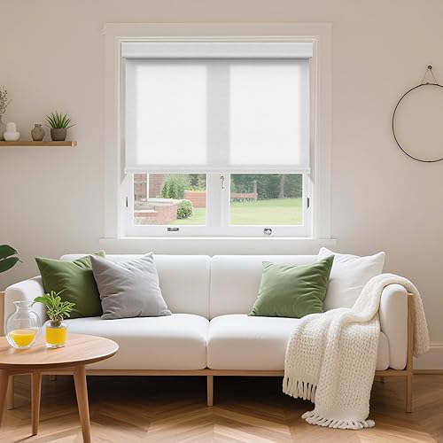 Miniatura 5 de Grandekor Persianas enrollables sin cordón para ventanas sin taladro, sin herramientas, filtran la luz, protección UV, persianas personalizadas para