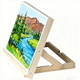 Aiokuo Tabletop Wooden Easel Stand, Adjustable Art Easel for Painting, Drawing, Sketching, Canvas, Books & Artwork Display