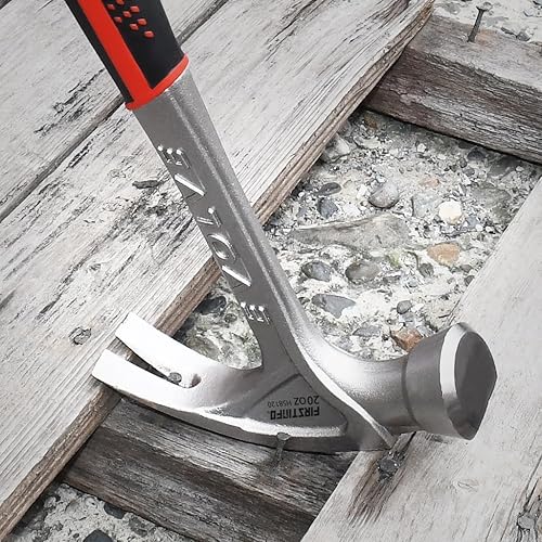 Miniatura 5 de FIRSTINFO H58120 - Martillo de garra curvo patentado de una sola pieza de 20 onzas con soporte magnético para uñas y agarre de reducción de golpes,