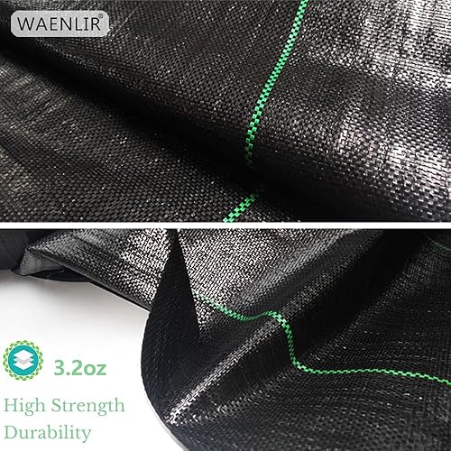Miniatura 2 de WAENLIR Tela resistente de 3.2 onzas, barrera de malezas para paisaje, cubierta resistente para bloqueador de malezas, alfombrilla de control de