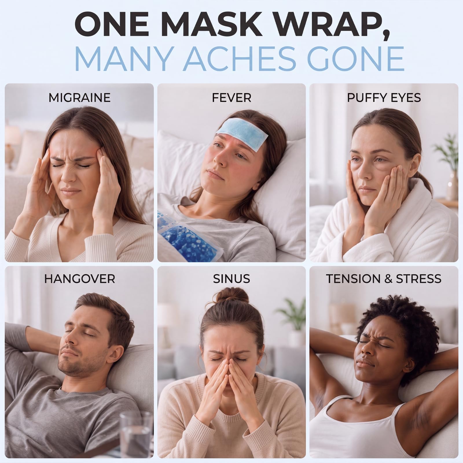 ONLYCARE Migraine Relief Cap, Headache Relief Cold Cap with Odorless Gel — Amazon image 7