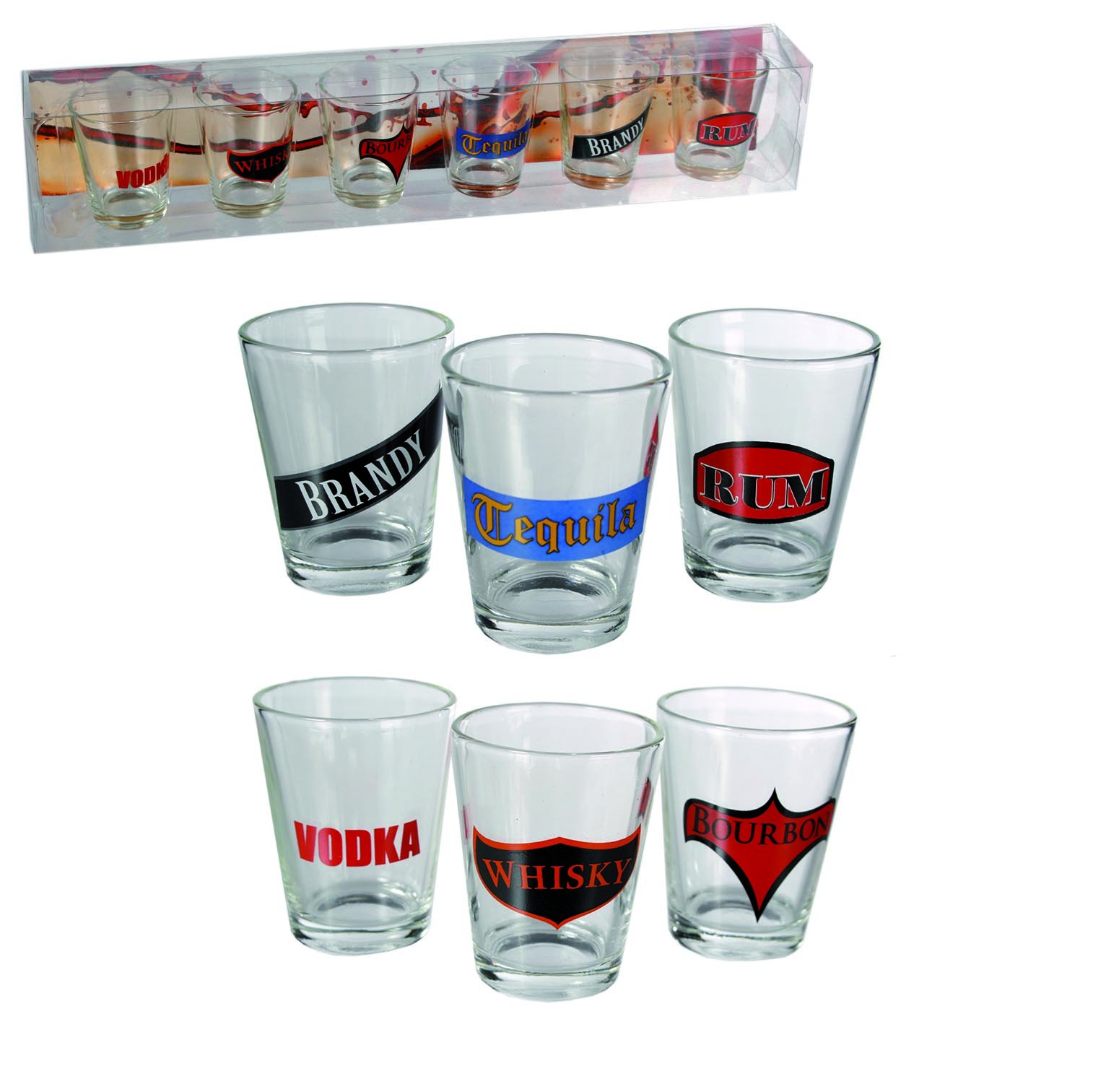 Kenzies Gifts Women's Colorless Number 1 Home & Kitchen Must Have - Shooter Shot Glasses - Set Of 6 - Lady Mens Gents Him - Great Gift Present Idea For Birthdays Christmas Anniversary Easter - One Set Supplied