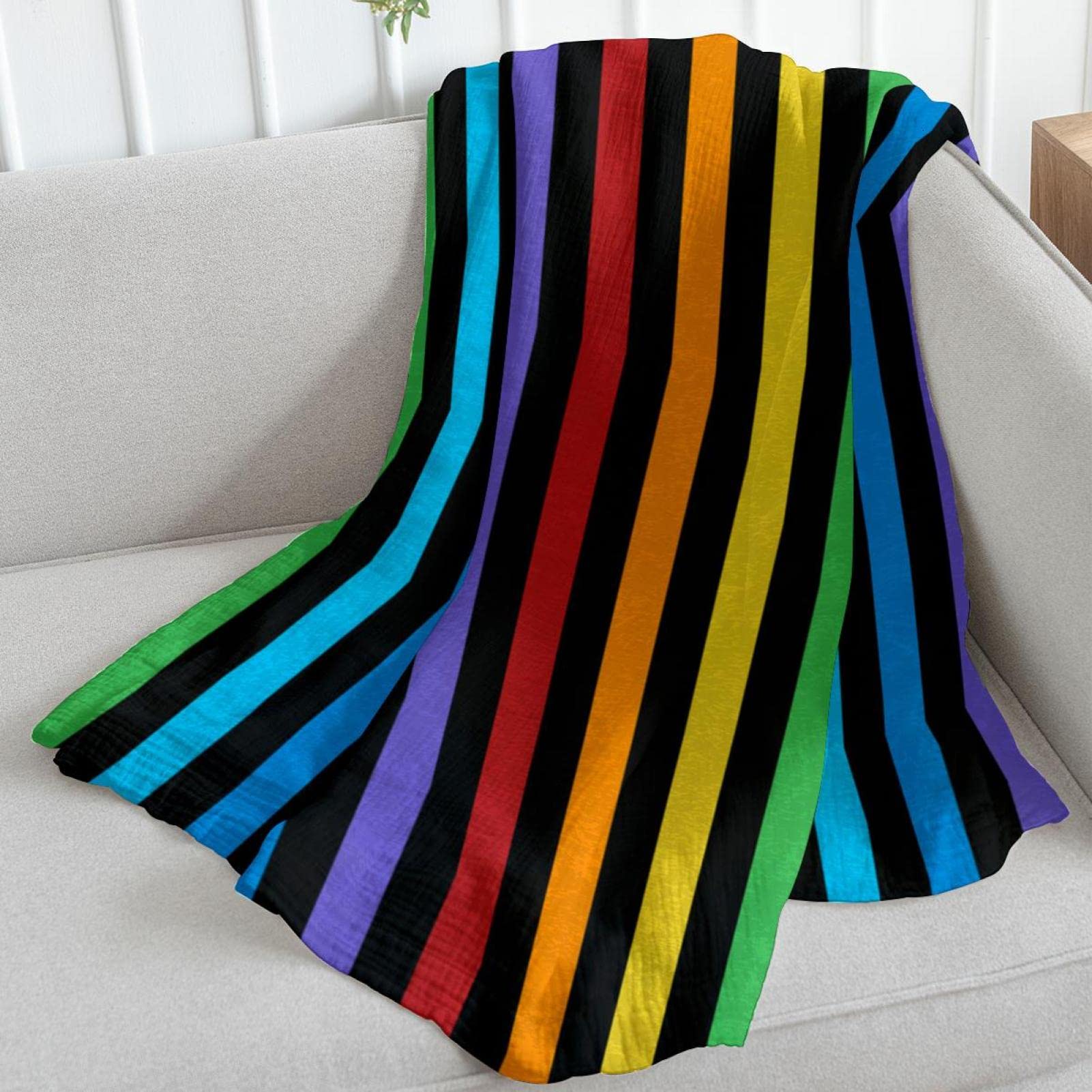 Coperta In Pile Borussia Dortmund - Motivo Righe Nero-Giallo, Ufficiale BVB, 100% Cotone - Foto 5