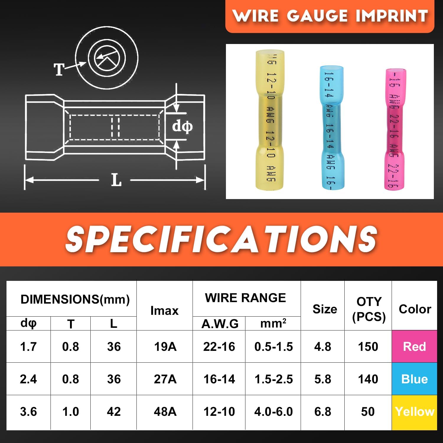 Crimping Tool Ratcheting Wire Crimper With 340PCS Heat Shrink Butt Connectors Suitable for AWG 22-10