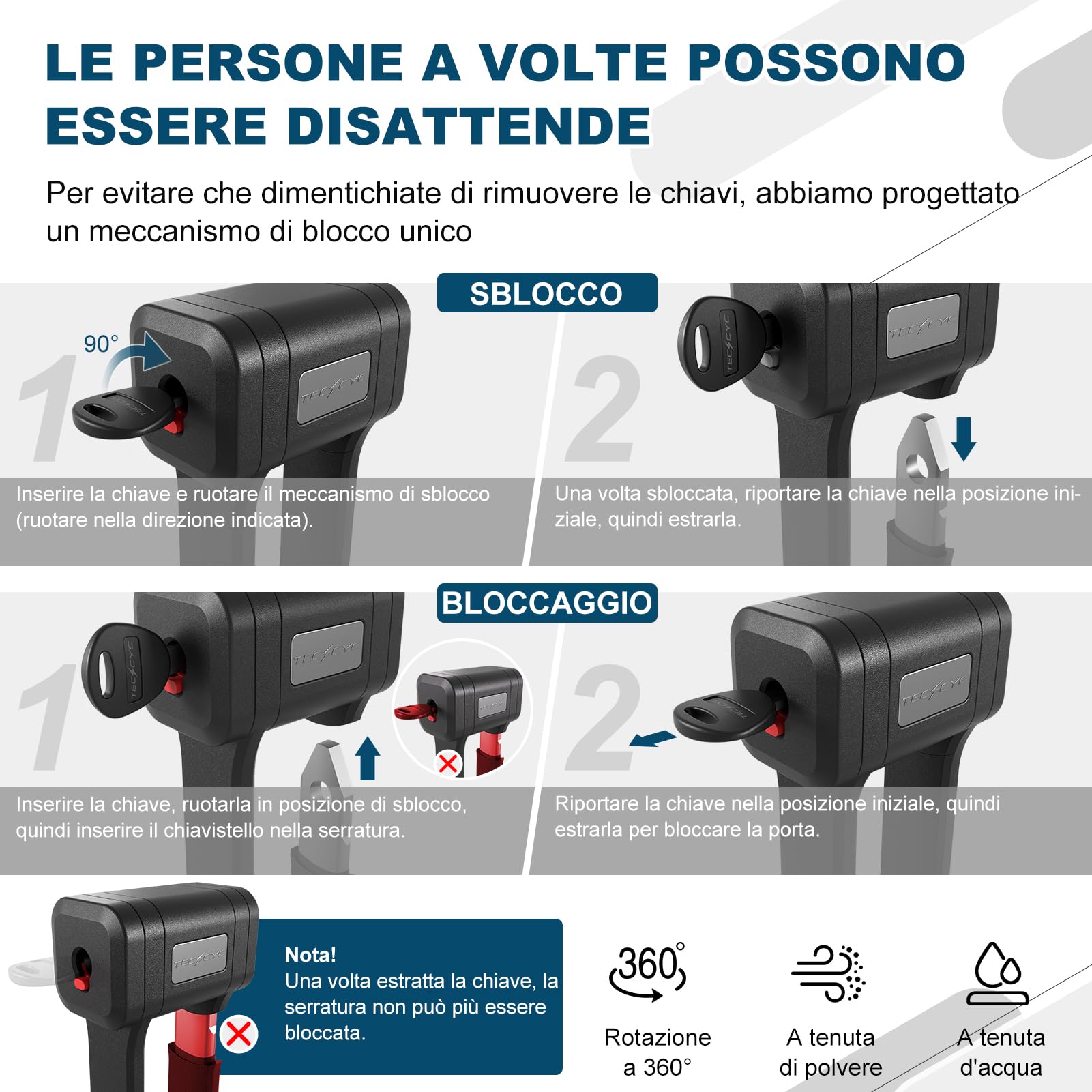 Lucchetto pieghevole per bicicletta, serratura pieghevole per bicicletta