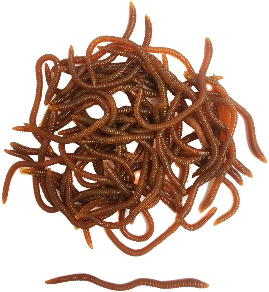 Fishing Soft Lure Earthworm Bait Lifelike Fake Earthworm Grub Worm Soft Fishing Lure Baits,Various